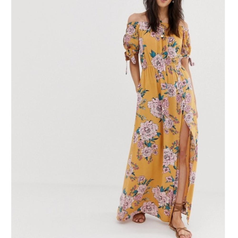 Band of Gypsies Floral Off the Shoulder Maxi NWT